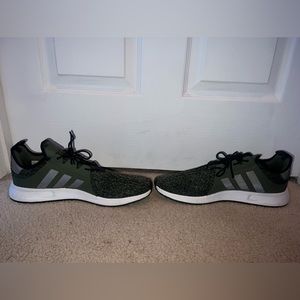 (Worn twice!) Men's Adidas LHG029003 Black and Green Running Sneakers Size 13